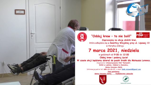 Oddaj krew to nie boli 2021 03 07 – niedziela